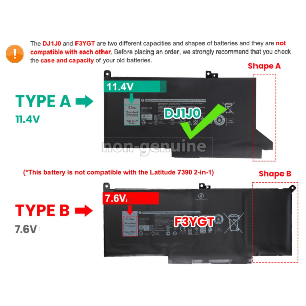 Baterie compatibila Laptop, Dell, Latitude 14 7490, E7490, P73G, P73G002, DJ1J0, 11.4V, 3600mAh, 41Wh