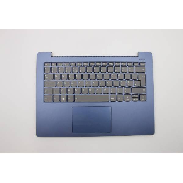 Carcasa superioara cu tastatura palmrest Laptop, Lenovo, IdeaPad 330S-14IKB Type 81F4, 5CB0R07703, AM1DY000100, iluminata, Liquid Blue, layout UK