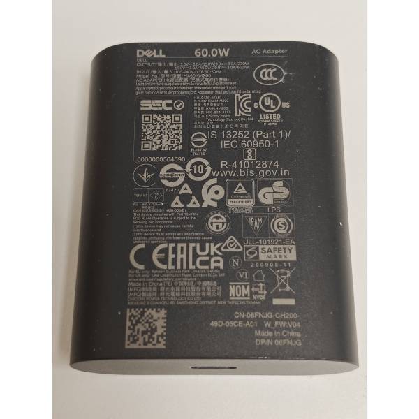 Incarcator Laptop, Dell, Latitude 14 5430, P137G, P137G005, P137G006, VMJKJ, 0VMJKJ, 6FNJG, 06FNJG, HA60NM200, LA60NM200, 20V, 3.0A, 60W, USB-C