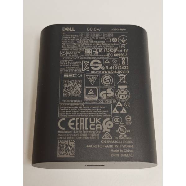 Incarcator Laptop, Dell, Latitude 14 5430, P137G, P137G005, P137G006, VMJKJ, 0VMJKJ, 6FNJG, 06FNJG, HA60NM200, LA60NM200, 20V, 3.0A, 60W, USB-C