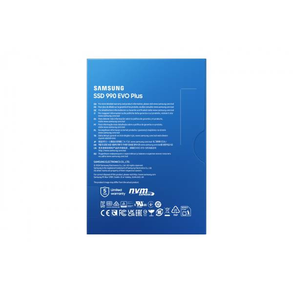 Solid State Drive (SSD) Samsung, 2TB, PCIe Gen 4.0 x 4, NVMe M.2, 990 EVO Plus MZ-V9S2T0BW, 6300 MB/s, 7250 MB/s, Laptop/Desktop