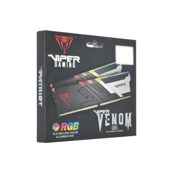 Memorie RAM Patriot Memory Viper Venom 32GB (2x16GB), DDR5, 6000Mhz, PC5-48000U, DIMM, CL30, Dual Kit, PVVR532G600C30K, Intel XPM 3.0, 1.35V, 288-pin, Desktop/PC