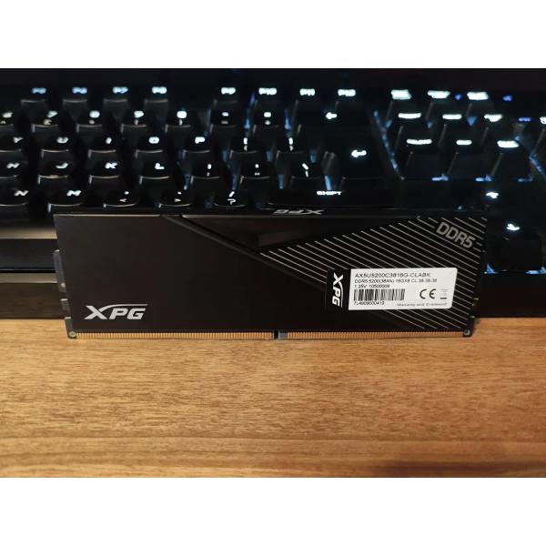 Memorie RAM ADATA XPG Lancer 16GB, DDR5, 5200Mhz, PC5-41600U, DIMM, CL38, AX5U5200C3816G-CLABK, Intel XPM 3.0, 1.25V, 288-pin, Desktop/PC