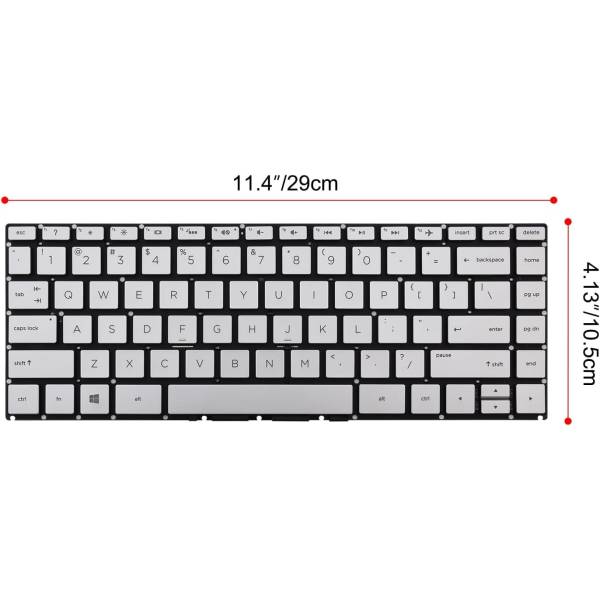 Tastatura Laptop, HP, 14-BW, argintie, layout US