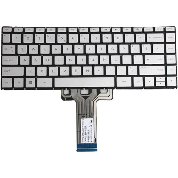 Tastatura Laptop, HP, 14-CF, 14S-CF, 14T-CF, iluminata, argintie, layout US