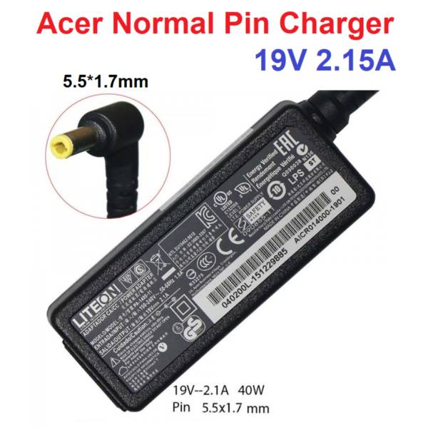 Incarcator Laptop, Acer, Aspire ES1-511, ES1-512, ES1-520, ES1-521, ES1-522, ES1-523, ES1-524, ES1-531, ES1-533, ES1-571, ES1-572, 19V, 2.37A, 45W, 5.5x1.7mm