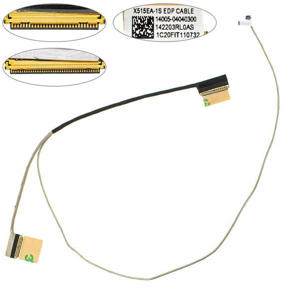 Cablu video LVDS Laptop, Asus, VivoBook 15 S515E, S515EA, 14005-04040300, 1422-03RL0AS, X515EA-1S EDP Cable, 30 pini