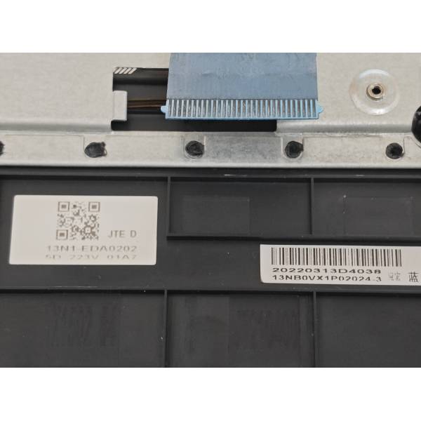 Carcasa superioara cu tastatura palmrest Laptop, Asus, VivoBook 15 R1502Z, R1502ZA, 90NB0VX1-R31UI0, 13N1-EDA0202, 13NB0VX1P02024-3, X1502ZA-1B, iluminata, albastru inchis, layout US