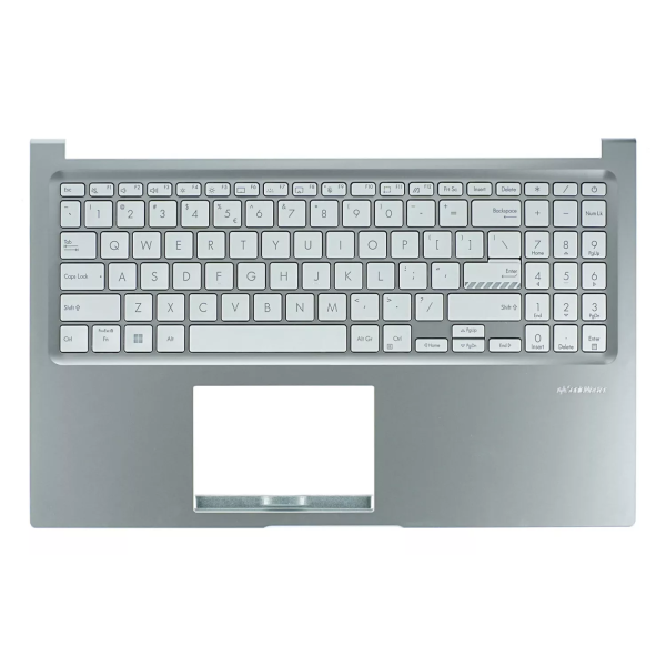 Carcasa superioara cu tastatura palmrest compatibila Laptop, Asus, VivoBook 15 X1502V, X1502VA, X1502Z, X1502ZA, 90NB0X22-R32UI0, 13N1-H7A0E01, 13NB10T2P05015-3, 13N1-EDA0E11, iluminata, argintie, layout US