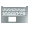 Carcasa superioara cu tastatura palmrest compatibila Laptop, Asus, VivoBook 15 D1502I, D1502IA, D1502Y, D1502YA, D1502Q, D1502QA, 90NB0X22-R32UI0, 13N1-H7A0E01, 13NB10T2P05015-3, 13N1-EDA0E11, iluminata, argintie, layout US