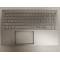 Carcasa superioara cu tastatura palmrest Laptop, Dell, Inspiron 15 5501, P102F, P102F001, 6XCC3, 06XCC3, 442.0KU05.0002-1, iluminata, argintie, layout US
