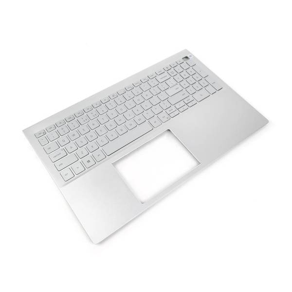 Carcasa superioara cu tastatura palmrest Laptop, Dell, Inspiron 15 5501, P102F, P102F001, 6XCC3, 06XCC3, 442.0KU05.0002-1, iluminata, argintie, layout US