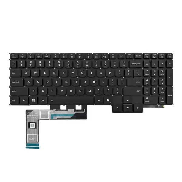 Tastatura Laptop, Lenovo, Legion 5 16IAX10 Type 83NX, iluminata, conector 4 pini, neagra, layout US