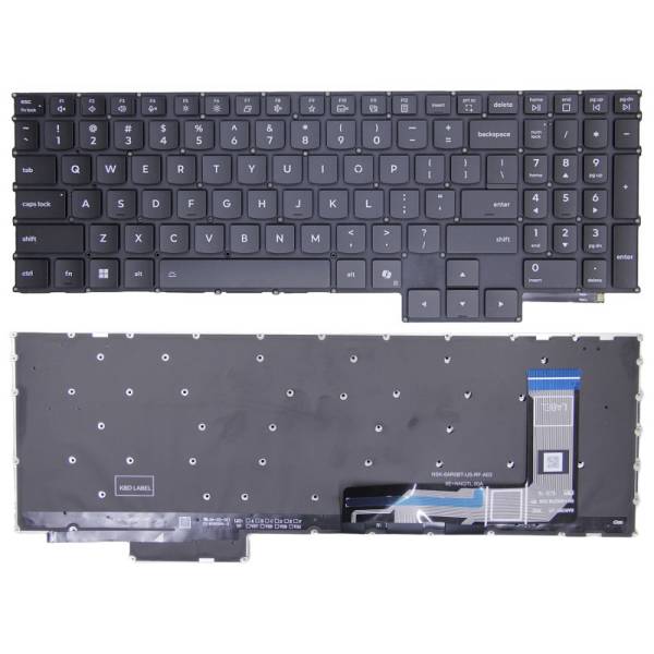 Tastatura Laptop, Lenovo, Legion 5 15AKP10 Type 83F1, iluminata, conector 4 pini, neagra, layout US