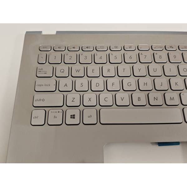 Carcasa superioara cu tastatura palmrest Laptop, Asus, VivoBook 15 S509D, S509DA, S509F, S509FA, S509J, S509JA, S509JB, S509U, S509UA, 90NB0MZ1-R36US2, 13NB0MZ1P04016-3, 39XKRTAJN30, 13NB0MZ0M06X11, X509FA-1S, argintie, layout US
