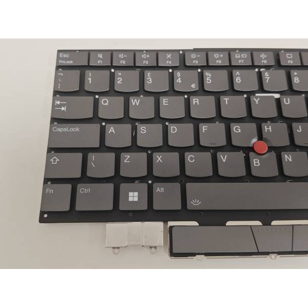 Tastatura Laptop, Lenovo, ThinkPad X1 Yoga 6th Type 20XY, 20Y0, iluminata, gri, layout UK