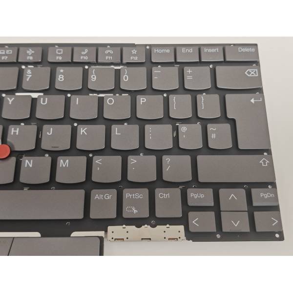 Tastatura Laptop, Lenovo, ThinkPad X1 Yoga 6th Type 20XY, 20Y0, iluminata, gri, layout UK