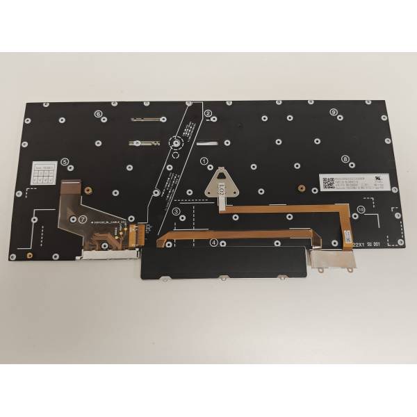 Tastatura Laptop, Lenovo, ThinkPad X1 Yoga 6th Type 20XY, 20Y0, iluminata, gri, layout UK