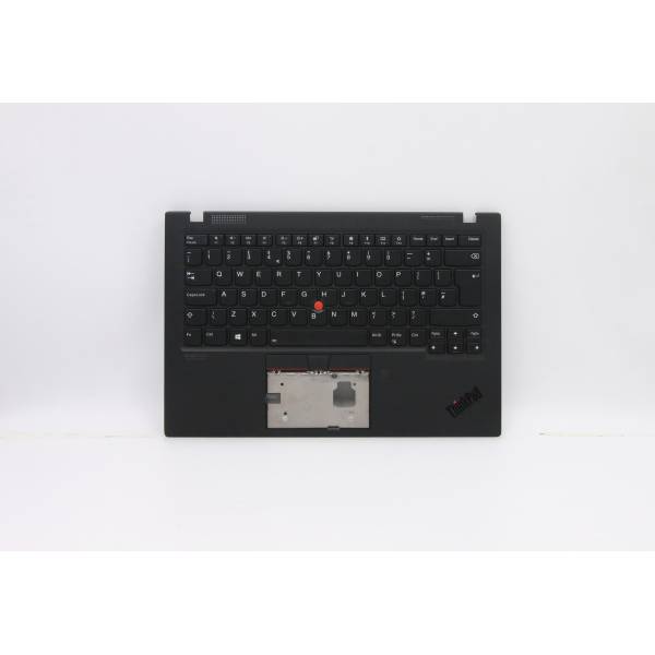 Carcasa superioara cu tastatura Laptop, Lenovo, X1 Carbon 7th Type 20QD, 20QE, 5M10W85945, 5M10W86017, iluminata, Deep Black, layout UK