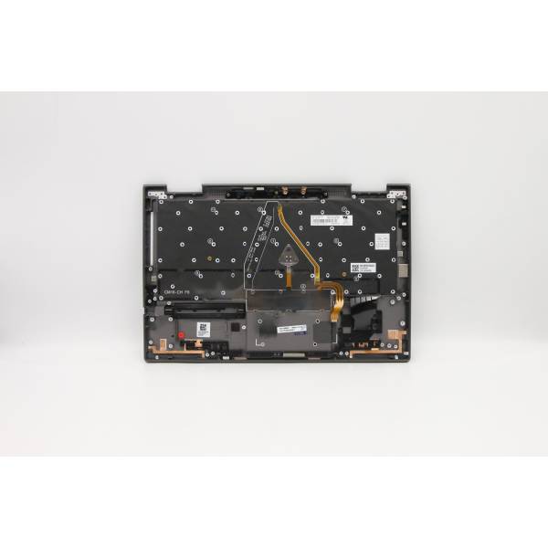 Carcasa superioara cu tastatura palmrest Laptop, Lenovo, ThinkPad X1 Yoga 4th Type 20QF, 20QG, 20SA, 20SB, 5M10V24917, 5M10V24953, AM1AF000C00, iluminata, Iron Grey, layout US