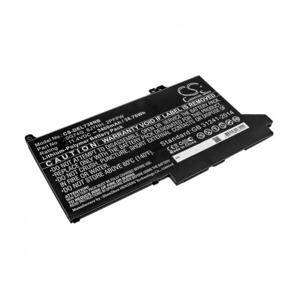 Baterie compatibila Laptop, Dell, Latitude 7400, P100G, P100G001, CS-DEL738NB, 0G74G, 8JYHH, 2PFPW, 11.4V, 3400mAh, 38.76Wh