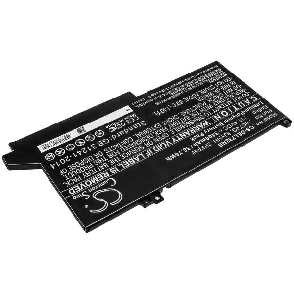 Baterie compatibila Laptop, Dell, Latitude 7400, P100G, P100G001, CS-DEL738NB, 0G74G, 8JYHH, 2PFPW, 11.4V, 3400mAh, 38.76Wh