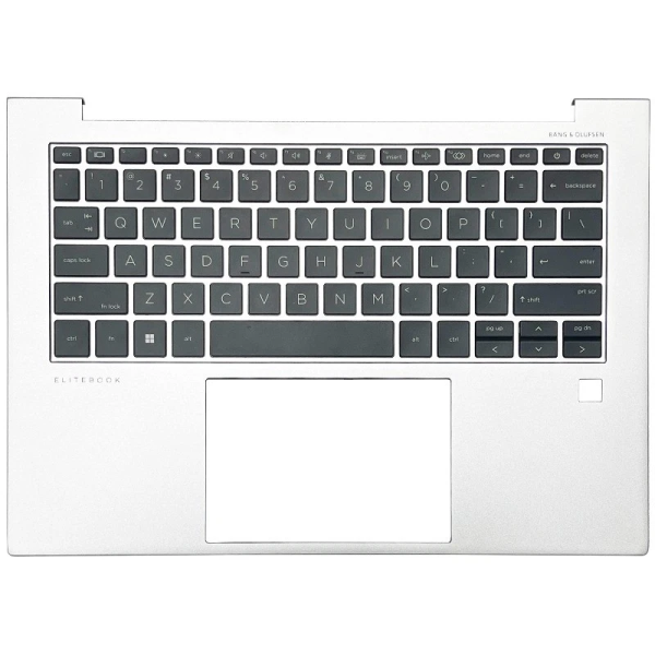 Carcasa superioara cu tastatura palmrest Laptop, HP, EliteBook 830 G9, 835 G9, N08383-001, 6070B1966901, iluminata, argintie, layout US