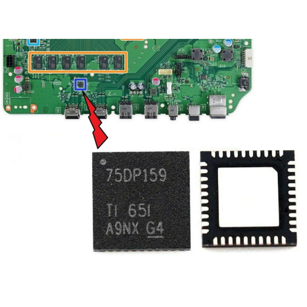 SMD 75DP159, 75DP159 TI, SN75DP159, SN75DP159RSBT, QFN40