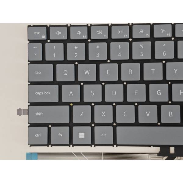 Tastatura Laptop, Dell, 16 Plus DB16255, P135F, P135F004, iluminata, albastru gri, layout US