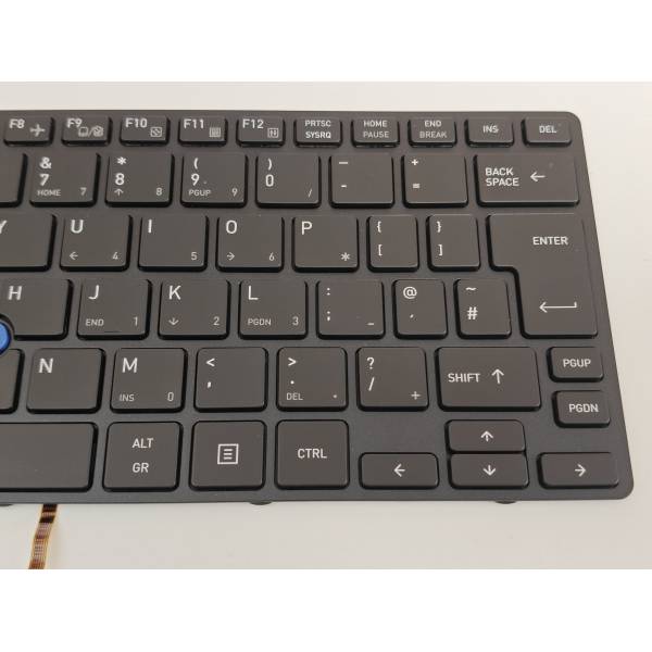 Tastatura Laptop, Toshiba, Tecra X40-D, X40-E, iluminata, neagra, layout UK
