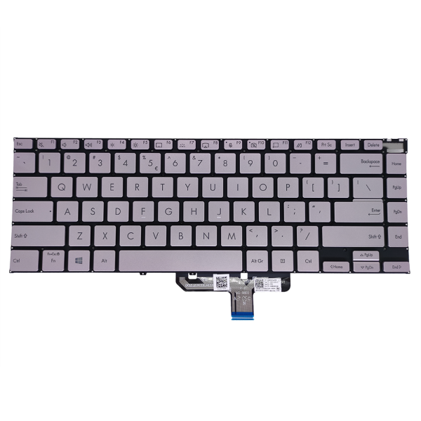 Tastatura Laptop, Asus, ZenBook 14X UN5401R, UN5401RA, UN5401Q, UN5401QA, iluminata, argintie, layout US
