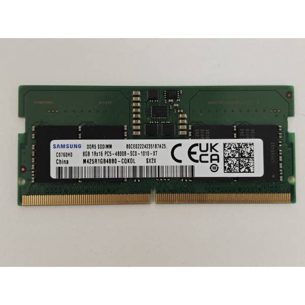Memorie ram Laptop Samsung 8GB, DDR5, 1Rx16, 4800Mhz, MTC4C10163S1SC56BD1, PC5-4800B, CL40, 1.1V, Non-ECC, sodimm, 262 pini, bulk