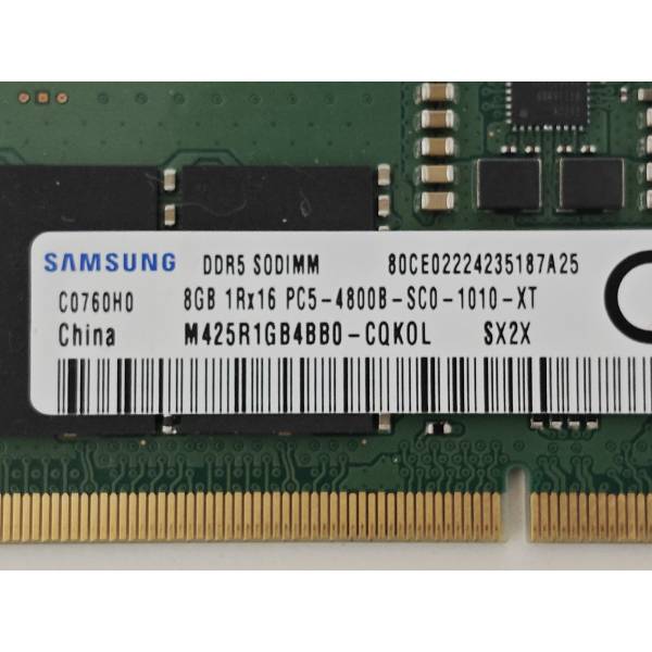 Memorie ram Laptop Samsung 8GB, DDR5, 1Rx16, 4800Mhz, MTC4C10163S1SC56BD1, PC5-4800B, CL40, 1.1V, Non-ECC, sodimm, 262 pini, bulk
