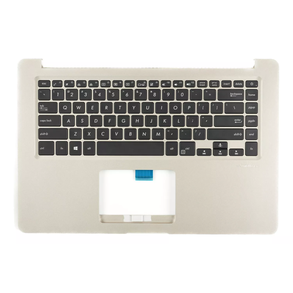 Carcasa superioara cu tastatura palmrest Laptop, Asus, VivoBook 15 R520U, R520UA, R520UF, R520UN, R520UQ, R520UR, 90NB0GS7-R31290, 13NB0FYH7AP0331, 39XKGTCJNA0, 13NB0FY2P03111-1, iluminata, aurie, layout US