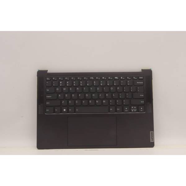 Carcasa superioara cu tastatura palmrest Laptop, Lenovo, Yoga Slim 7 ProX 14ARH7 Type 82TL, 5CB1J36004, 5CB1J37023, iluminata, Storm Grey, layout US
