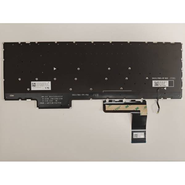 Tastatura Laptop, Lenovo, Legion Slim 5 16ARP9 Type 83EX, iluminata, neagra, layout US