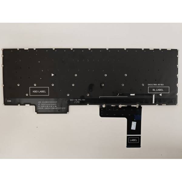 Tastatura Laptop, Lenovo, Legion Slim 5 16ARP9 Type 83EX, iluminata, neagra, layout US