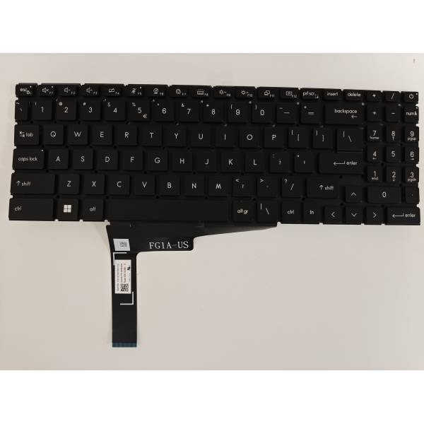Tastatura Laptop Gaming, MSI, Sealth 16 AI Studio A1VFG, A1VGG, MS-15H4, iluminata, RGB Per Key, 40 pini, neagra, layout US