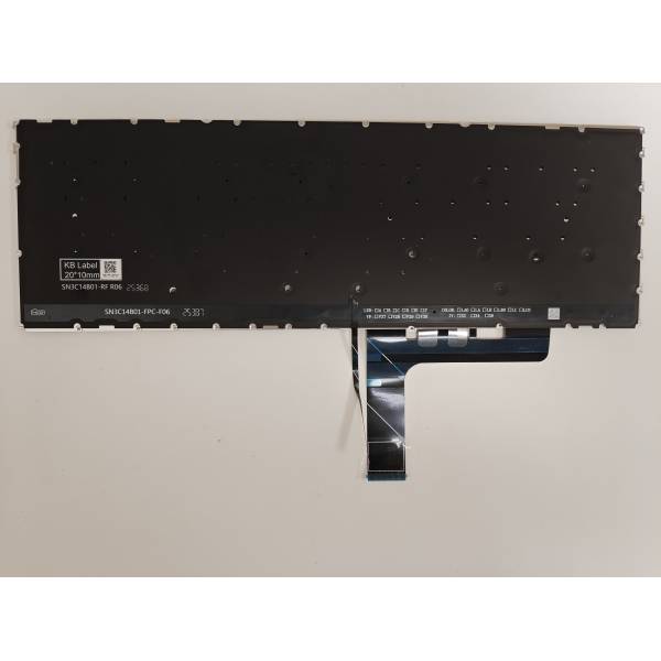 Tastatura Laptop, Lenovo, Yoga Pro 9 16IPH11 Type 83SF, iluminata, gri, layout US