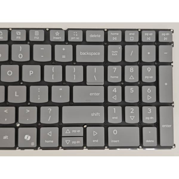 Tastatura Laptop, Lenovo, Yoga Pro 9 16IPH11 Type 83SF, iluminata, gri, layout US