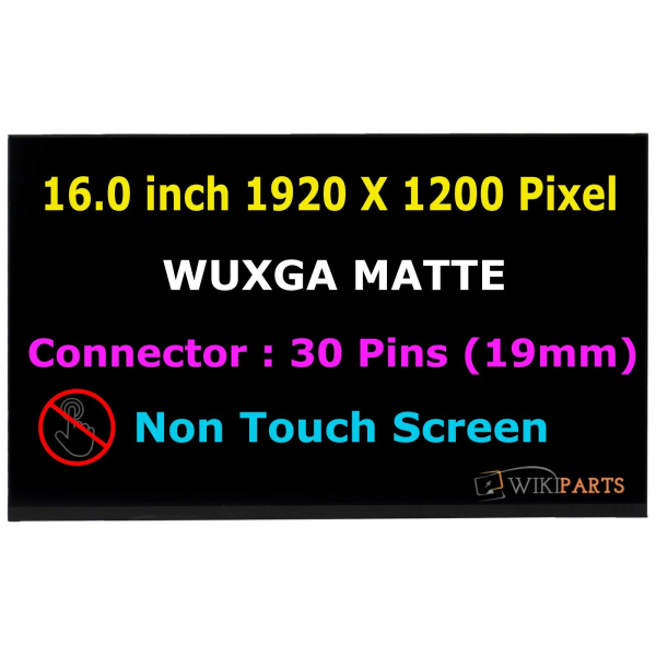 Display Laptop, HP, EliteBook 6 G1i 16, P34950-001, N160JCA-E5M, 16 inch, rezolutie FHD+, 1920x1200, IPS, 60Hz, conector 19mm, 30 pini