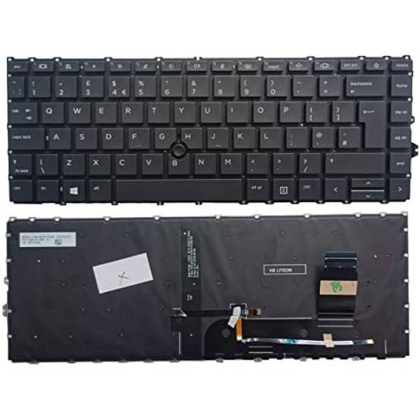 Tastatura Laptop, HP, EliteBook 745 G8, iluminata, cu point sticker, layout UK