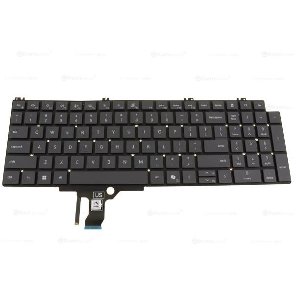 Tastatura Laptop, Dell, Pro Max Plus 16 MB16250, P142F, P142F001, iluminata, neagra, layout US