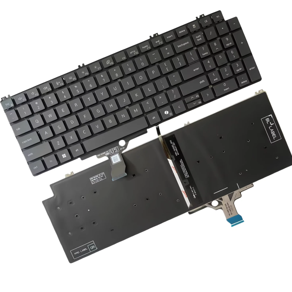 Tastatura Laptop, Dell, Pro Max 16 MC16255, P136F, P136F002, iluminata, neagra, layout US