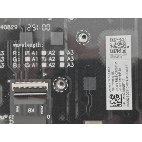 Tastatura Laptop, Lenovo, Legion 5 15AKP10 Type 83F1, iluminata, RGB Per Key, 24 pini, alba, layout US