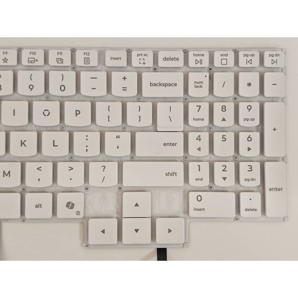 Tastatura Laptop, Lenovo, Legion Pro 5 16ADR10 Type 83LT, iluminata, conector 4 pini, alba, layout US