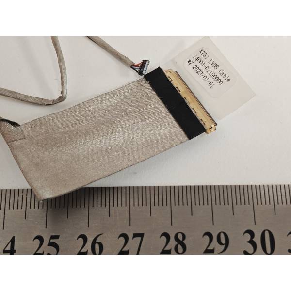 Cablu video LVDS Laptop, Asus, A751L, A751LA, A751LB, A751LD, A751LDB, A751LJ, A751LN, A751LX, 14005-01190000, 14005-01190100, X751 LVDS Cable, 29cm, 40 pini