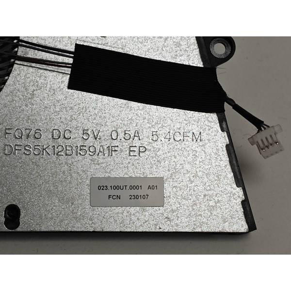 Cooler Laptop, Dell, Inspiron 16 5630, P117F, P117F007, 6WR1W, 06WR1W, DFS5K12B159A1F-FQ76, 023.100UT.0001, 5V, 0.5A