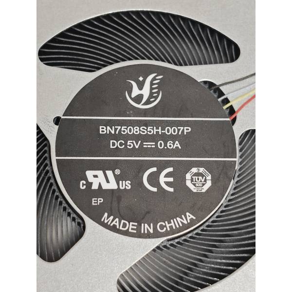 Cooler placa video Laptop, Lenovo, ThinkBook 16 G6+ IMH Type 21LE, 5F10S14151, BN7508S5H-007P, DC280019ZU0HAY1, 5V, 0.6A, GPU
