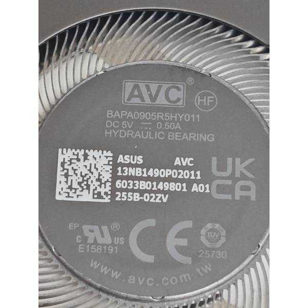 Cooler procesor Laptop, Asus, VivoBook S14 S5406K, S5406KA, S5406M, S5406MA, S5406N, S5406NA, S5406S, S5406SA, S5406U, S5406UA, S5406W, S5406WA, 13NB1490M02011, BAPA0905R5HY011, 6033B0135201, 5V, 0.5A, CPU